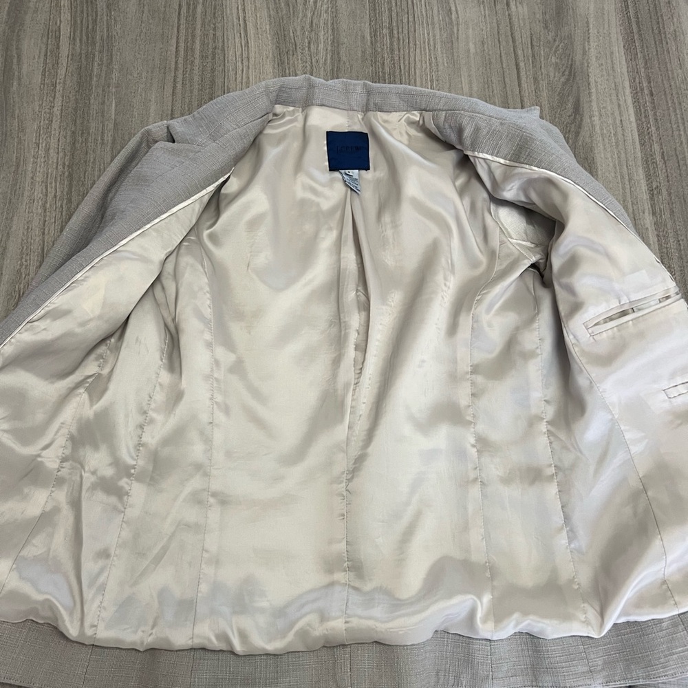 J. Crew Light Gray Single-Button Blazer - image 5